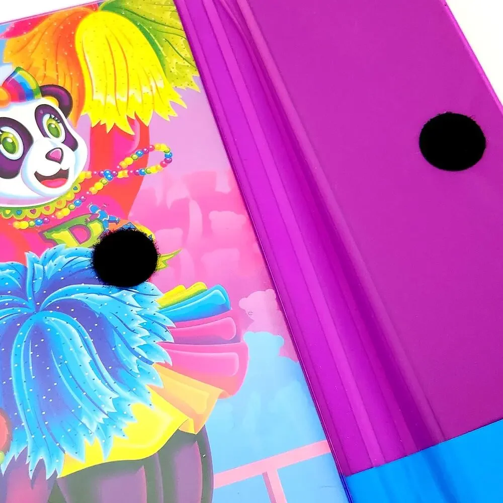 Vintage Lisa Frank Tri-Fold Binder Set – Cheer Bear Design – 1990s Collectible